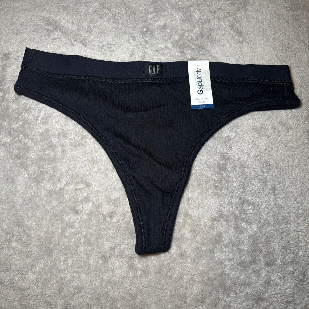Calvin Klein Rainbow Logo & GapBody Cotton Rib Thong Underwear Bundle Black S